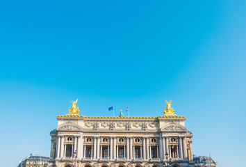 Fototapeta premium PARIS, FRANCE - APRIL 14, 2019: The Palais Garnier, which was built from 1861 to 1875 for the Paris Opera.