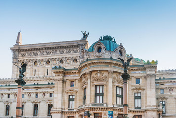 Fototapeta na wymiar PARIS, FRANCE - APRIL 14, 2019: The Palais Garnier, which was built from 1861 to 1875 for the Paris Opera.