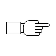 Pointing hand icon vector