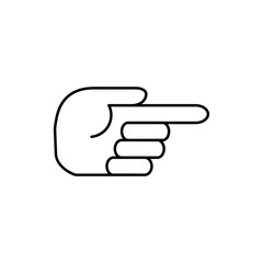 Pointing hand icon vector