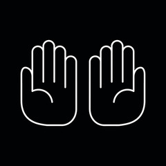 Hand, Palm Don't Touch.Stop signal icon