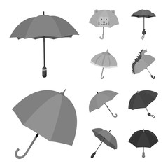 Vector design of fashion and safety logo. Set of fashion and closed stock symbol for web.