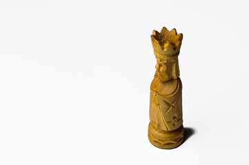 Chess figure isolated on a white background.Chessmaster