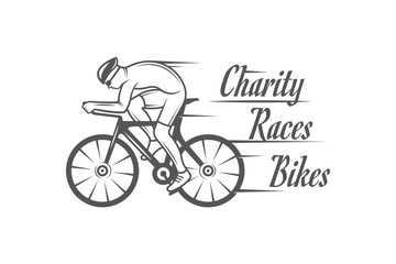 Fototapeta na wymiar Charity Races Bikes Logotype.