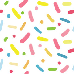 Abstract sweet painting seamless pattern vector.