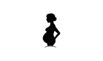 Fototapeta na wymiar Pregnant woman icon vector