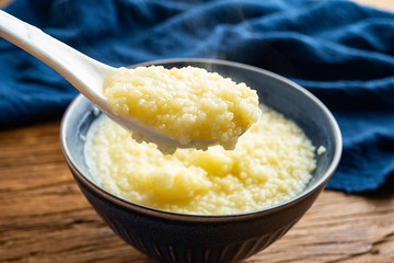 a bowl of nutritious millet porridge