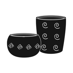 Vector design of ancient and pitcher logo. Collection of ancient and utensil stock vector illustration.