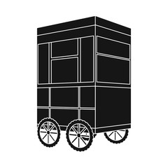 Vector design of cart and mobile icon. Collection of cart and service vector icon for stock.
