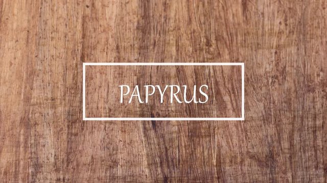 papyrus paper motion text