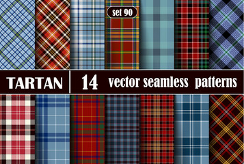 Set Tartan Seamless Pattern