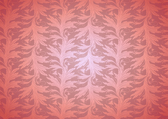 Coral background, royal, vintage with classic floral Baroque pattern, Rococo with darkened edges. template for card, invitation, banner,wedding. vector illustration Eps 10