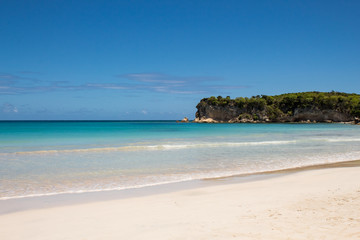 Caribbean sea colors: amazing wild public beach in the Dominican Republic: Playa Macao