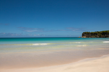 Caribbean sea colors: amazing wild public beach in the Dominican Republic: Playa Macao