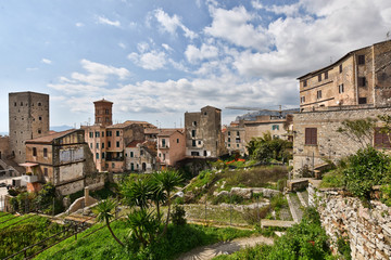 Fototapeta na wymiar The ancient city of Terracina with its Tomane antiquities