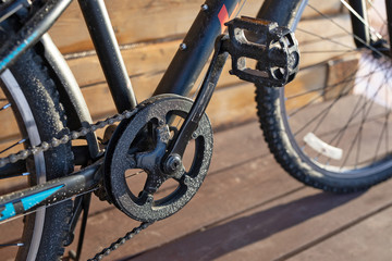 Racing, mountain bike detail