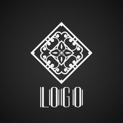 Vintage ornamental retro modern art deco logo template for design