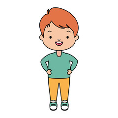Obraz premium smiling schoolboy character