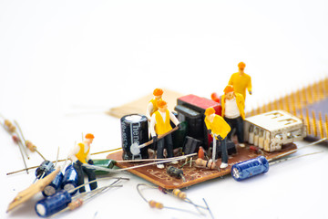 figurine maintenance team model repair main board computer