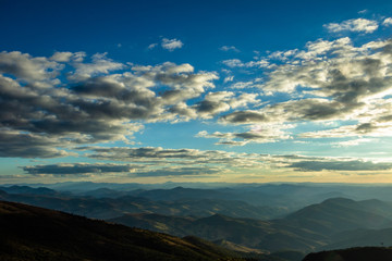 Minas Gerais, Brazil - July / 2016: The natural beauties of the city of Aiuruoca with rich vegetation. Located in the Serra da Mantiqueira, the city is 989m high at the foot of the Pico do Papagaio.