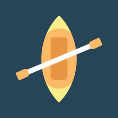 Silhouette icon kayak