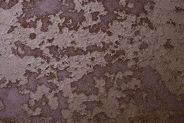 The texture is part of an old iron wall painted by oil paint. aging, corrosion .
