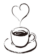 線画６：コーヒーのイラスト