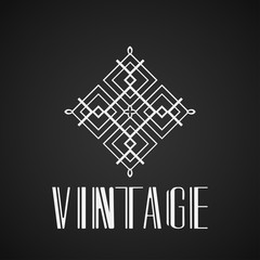 Vector geometric modern art deco style logo decoration