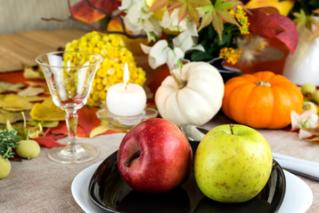 Naklejka na ściany i meble Design autumn serving table