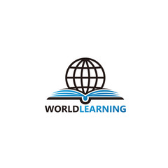 World Learning Logo Template Design Vector, Emblem, Design Concept, Creative Symbol, Icon