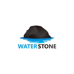 Water Stone Logo Template Design Vector, Emblem, Design Concept, Creative Symbol, Icon
