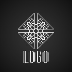 Obraz premium Vector logo design template concept in modern art deco style. Emblem for fashion, beauty and jewelry industry