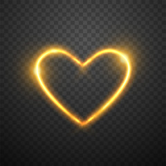 Gold star on dark transparent background