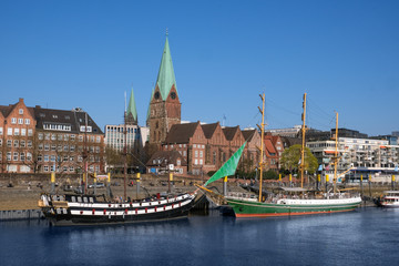 Fototapeta na wymiar Bremen Segelschiffe