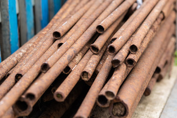 background old rusty metal iron pipe texture