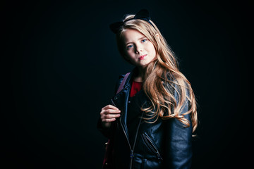 stylish young schoolgirl