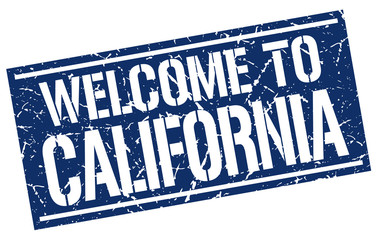 welcome to California stamp