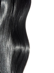 Shiny straight black hair background. Beautiful smooth brunette hair backdrop