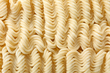 Quick cooking noodles as background, closeup view