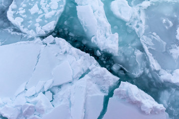 Fototapeta na wymiar Drift Ice in Abashiri