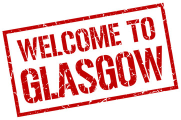 welcome to Glasgow stamp