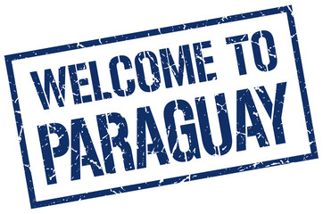 welcome to Paraguay stamp