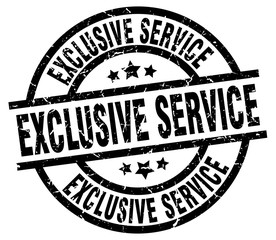 exclusive service round grunge black stamp