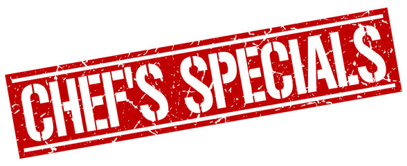 chef's specials square grunge stamp