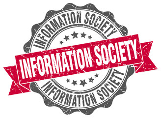 information society stamp. sign. seal