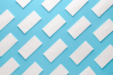paper tissue abstract pattern on blue background
