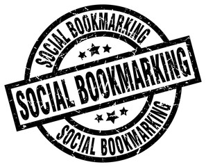 social bookmarking round grunge black stamp