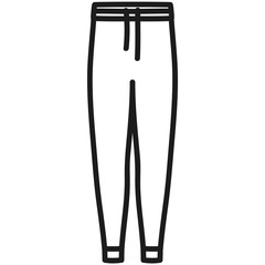Men's pants outlined icon in white background