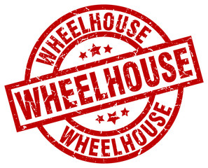 wheelhouse round red grunge stamp © Aquir