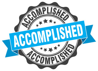 Obraz premium accomplished stamp. sign. seal